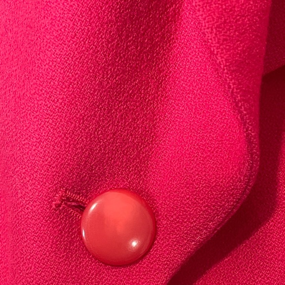 Pendleton Vintage 100% Virgin Wool Classic Blazer Jacket Fuchsia Pink Size 8 - Picture 6 of 6